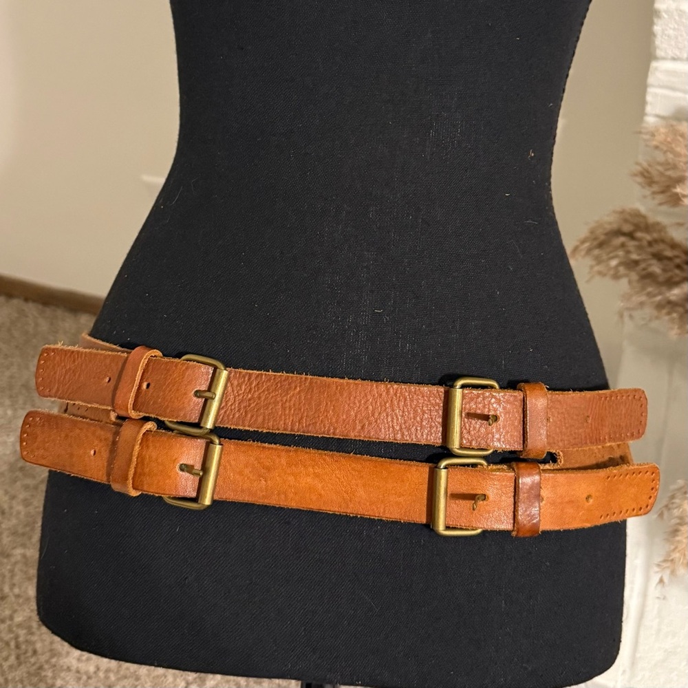 Abercrombie & Fitch Genuine Leather Brown Belt - Picture 2 of 4